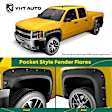 YHTFF00025 4x Front & Rear Pocket Style Fender Flare