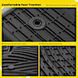 YHTFM10020 2 Pcs Front Black TPE textured Floor Mats