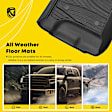 YHTFM10020 2 Pcs Front Black TPE textured Floor Mats