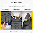 YHTFM10020 2 Pcs Front Black TPE textured Floor Mats