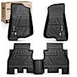 YHTFM10045 3 Pcs Front & Rear Black TPE textured Floor Mats Liners