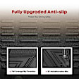 YHTFM10045 3 Pcs Front & Rear Black TPE textured Floor Mats Liners