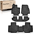 YHTFM10070 4 Pcs Front & Rear Black TPE textured Floor Mats Liners