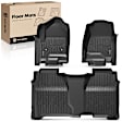 YHTFM10080 3 Pcs Front & Rear Black TPE textured Floor Mats Liners
