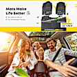 YHTFM10080 3 Pcs Front & Rear Black TPE textured Floor Mats Liners