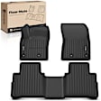 YHTFM10115 3 Pcs Front & Rear Black TPE textured Floor Mats Liners