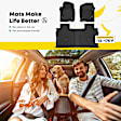 YHTFM10126 3 Pcs Front & Rear Black TPE textured Floor Mats Liners