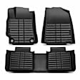 YHTFM10127 3 Pcs Front & Rear Black Floor Mats Liners