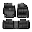 YHTFM10128 3 Pcs Front & Rear Black Floor Mats Liners