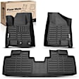 YHTFM10142 3 Pcs Front & Rear Black Floor Mats Liners