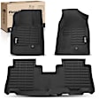 YHTFM10153 3 Pcs Front & Rear Black Floor Mats Liners