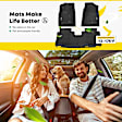 YHTFM10153 3 Pcs Front & Rear Black Floor Mats Liners