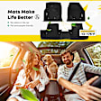 YHTFM10161 3 Pcs Front & Rear Black Floor Mats Liners