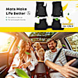 YHTFM10174 3 Pcs Front & Rear Black Floor Mats Liners