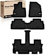 YHTFM10263 4 Pcs Front & Rear Black Floor Mats Liners