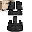 YHTFM10270 5 Pcs Front & 2nd & 3rd Row & Trunk Floor Mats Liner