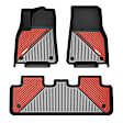 YHTFM10356 3 Pcs Front & Rear Cool Gray Floor Mats Liners