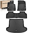 YHTFM10379 4 Pcs Front & Rear Black Floor Mats Liners