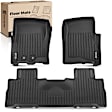 YHTFM10385 3 Pcs Front & Rear Black Floor Mats