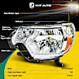 YHTHDL0010 2 Pcs Clear Black Front Halogen Headlights Assembly