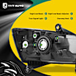YHTHDL0011 2 Pcs Clear Chrome Front Halogen Headlights Assembly