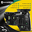 YHTHDL0014 2 Pcs Clear Black Front Halogen Headlights Assembly