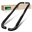 YHTSBAR0076 3 Inch Black Steel Round Side Step Bars