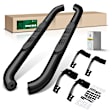 YHTSBAR0082 3 Inch Black Steel Round Side Step Bars