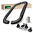 YHTSBAR0155 4 Inch Black Steel Oval Side Step Bars