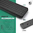 YHTSBAR0612 5 Inch Textured Black Aluminum Running Boards