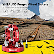 YHTWSP0026 2 Pcs Red 5x4.5 to 5x4.5 inches Wheel Spacers 1/2 inch x 20 82.5mm 1 inch