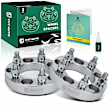 YHTWSP0027 2 Pcs Silver 5x4.5 to 5x4.5 inches Wheel Spacers 1/2 inch x 20 82.5mm 1 inch