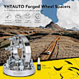 YHTWSP0027 2 Pcs Silver 5x4.5 to 5x4.5 inches Wheel Spacers 1/2 inch x 20 82.5mm 1 inch
