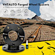 YHTWSP0042 2 Pcs Black 5x4.72 to 5x4.72 inches Wheel Spacers M12x1.5 72.56mm 0.39 inch