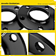 YHTWSP0042 2 Pcs Black 5x4.72 to 5x4.72 inches Wheel Spacers M12x1.5 72.56mm 0.39 inch
