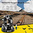 YHTWSP0066 4 Pcs Black 6x5.5 to 6x5.5 inches Wheel Spacers M12x1.5 106mm 1.25 inches