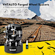 YHTWSP0080 4 Pcs Black 8x6.5 to 8x6.5 inches Wheel Spacers 9/16 inch 125mm 3 inches