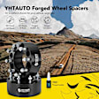 YHTWSP0096 2 Pcs Black 8x6.69 to 8x6.69 inches Wheel Spacers M14x1.5 125mm 3 inches