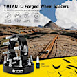 YHTWSP0099 4 Pcs Black 8x6.5 to 8x6.5 inches Wheel Spacers M14x1.5 130mm 1.5 inches