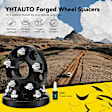 YHTWSP0183 4 Pcs Black 5x4.5 to 5x4.5 inches Wheel Spacers M12x1.5 60.1mm 0.79 inch