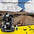 YHTWSP0204 2 Pcs Black 4x3.94 to 4x3.94 inches Wheel Spacers M12x1.5 60.1mm 1 inch