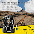 YHTWSP0209 2 Pcs Black 8x6.69 to 8x6.69 inches Wheel Spacers M14x1.5 130mm 2 inches