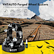 YHTWSP0218 4 Pcs Black 6x5.5 to 6x5.5 inches Wheel Spacers M12x1.5 108mm 1.25 inches