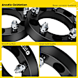 YHTWSP0237 4 Pcs Black 5x5.5 to 5x5.5 inches Wheel Spacers 1/2 inch x 20 108mm 1.25 inches