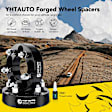 YHTWSP0241 4 Pcs Black 5x4.75 to 5x4.75 inches Wheel Spacers M12x1.5 87.1mm 1.5 inches
