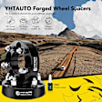YHTWSP0242 2 Pcs Black 5x4.75 to 5x4.75 inches Wheel Spacers M12x1.5 87.1mm 1.5 inches