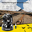YHTWSP0243 4 Pcs Black 5x4.75 to 5x4.75 inches Wheel Spacers M12x1.5 70.5mm 1.5 inches