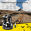 YHTWSP0245 4 Pcs Black 5x4.5 to 5x4.5 inches Wheel Spacers M14x1.5 82.5mm 1.5 inches