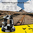 YHTWSP0260 2 Pcs Black 5x4.5 to 5x4.5 inches Wheel Spacers M12x1.5 82.5mm 1 inch