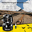 YHTWSP0261 4 Pcs Black 5x4.5 to 5x4.5 inches Wheel Spacers M12x1.5 73mm 2 inches